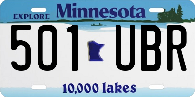 MN license plate 501UBR