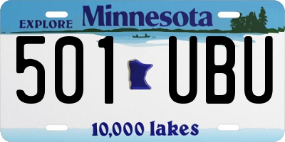 MN license plate 501UBU
