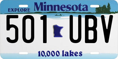 MN license plate 501UBV