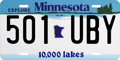 MN license plate 501UBY