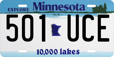 MN license plate 501UCE
