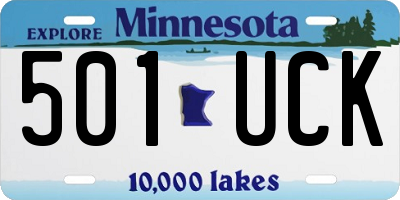MN license plate 501UCK