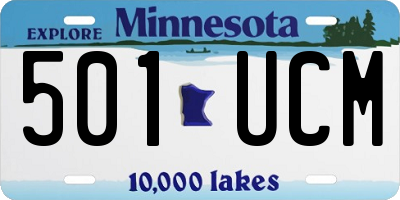 MN license plate 501UCM