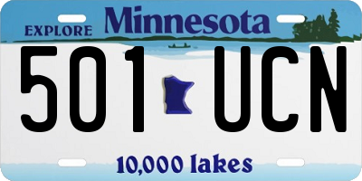 MN license plate 501UCN