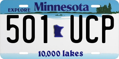 MN license plate 501UCP
