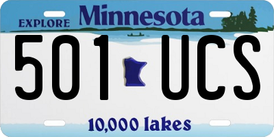 MN license plate 501UCS