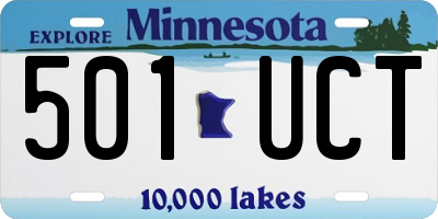 MN license plate 501UCT