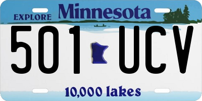 MN license plate 501UCV