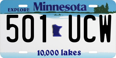 MN license plate 501UCW