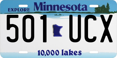 MN license plate 501UCX