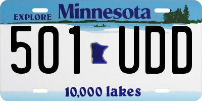 MN license plate 501UDD