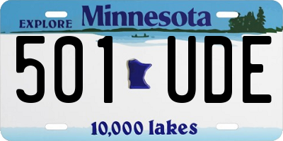 MN license plate 501UDE