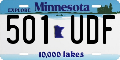 MN license plate 501UDF