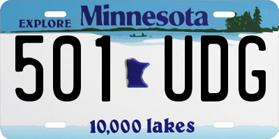 MN license plate 501UDG