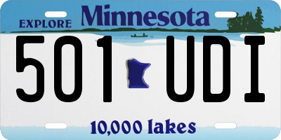 MN license plate 501UDI