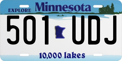 MN license plate 501UDJ