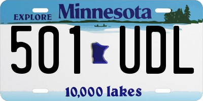 MN license plate 501UDL