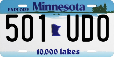 MN license plate 501UDO