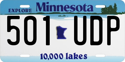 MN license plate 501UDP
