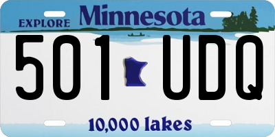 MN license plate 501UDQ