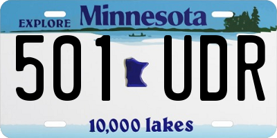 MN license plate 501UDR