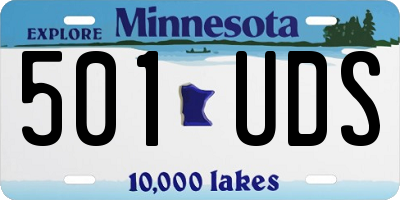 MN license plate 501UDS