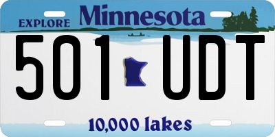 MN license plate 501UDT