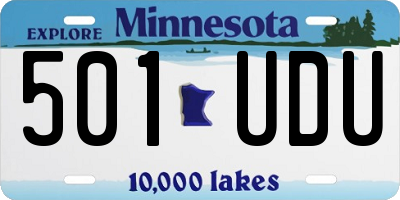 MN license plate 501UDU