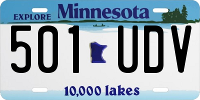 MN license plate 501UDV