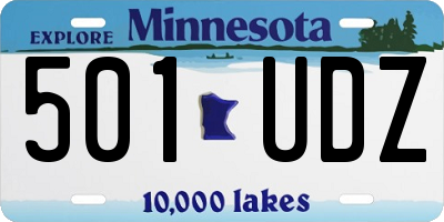 MN license plate 501UDZ