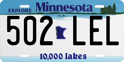 MN license plate 502LEL