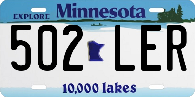 MN license plate 502LER