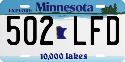 MN license plate 502LFD