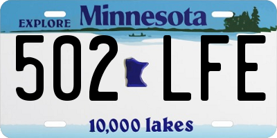MN license plate 502LFE