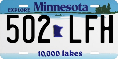 MN license plate 502LFH