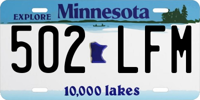 MN license plate 502LFM