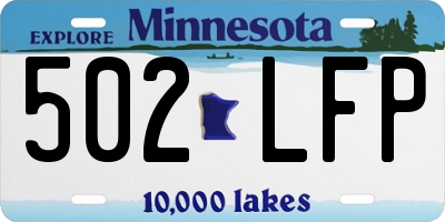 MN license plate 502LFP