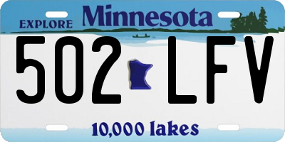 MN license plate 502LFV
