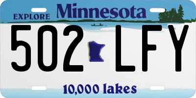 MN license plate 502LFY