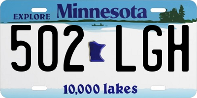 MN license plate 502LGH