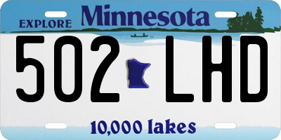 MN license plate 502LHD