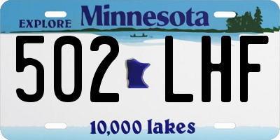 MN license plate 502LHF