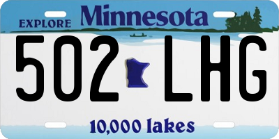 MN license plate 502LHG