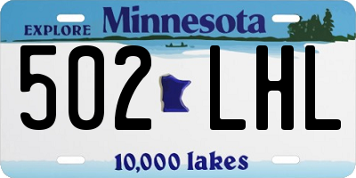 MN license plate 502LHL