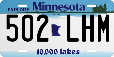 MN license plate 502LHM