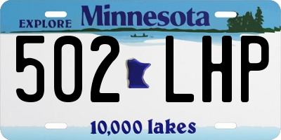 MN license plate 502LHP