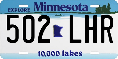 MN license plate 502LHR