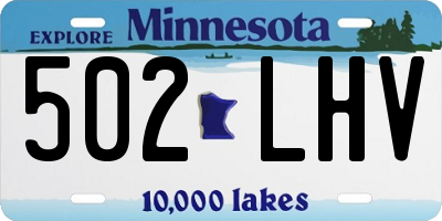 MN license plate 502LHV