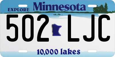 MN license plate 502LJC