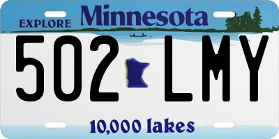 MN license plate 502LMY
